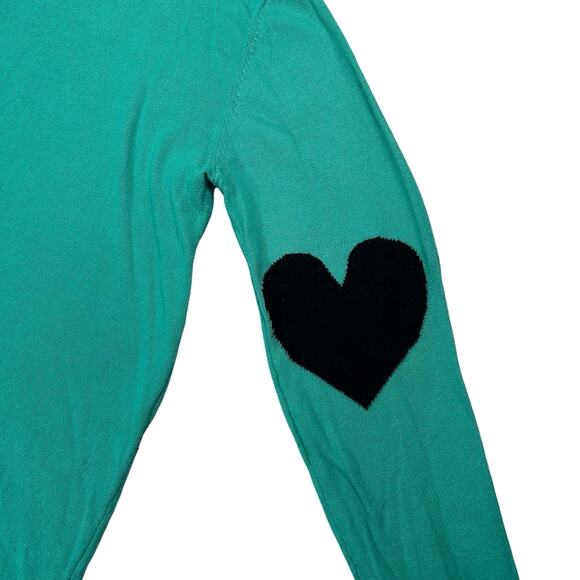 Sanrio Hello Kitty Womens Sz M Teal Black Crewneck Pullover Sweater Kawaii Cute - Picture 5 of 9